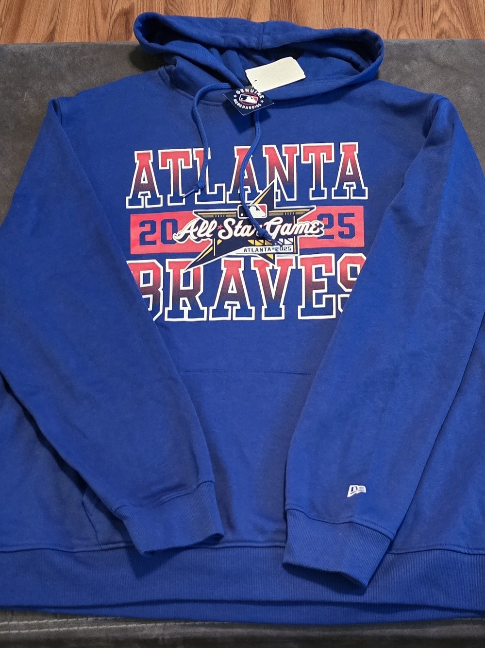 New Era Royal Blue Atlanta Mens Size 2X  Braves All-Star Pullover Hoodie